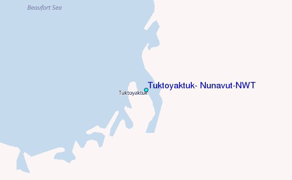 Tuktoyaktuk, Nunavut/NWT Tide Station Location Map