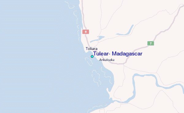 Tulear, Madagascar Tide Station Location Map