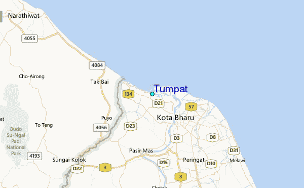 Tumpat Tide Station Location Map