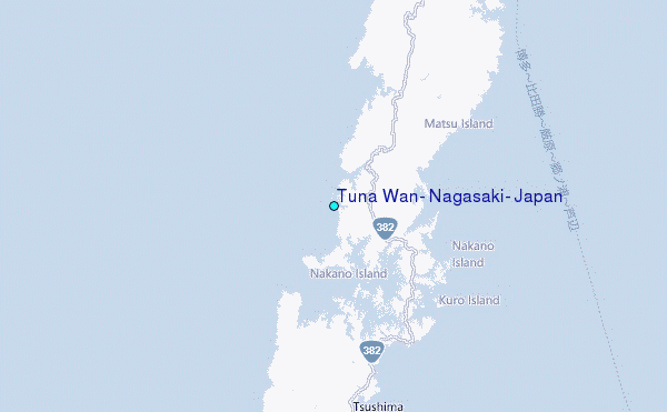 Tuna Wan, Nagasaki, Japan Tide Station Location Map