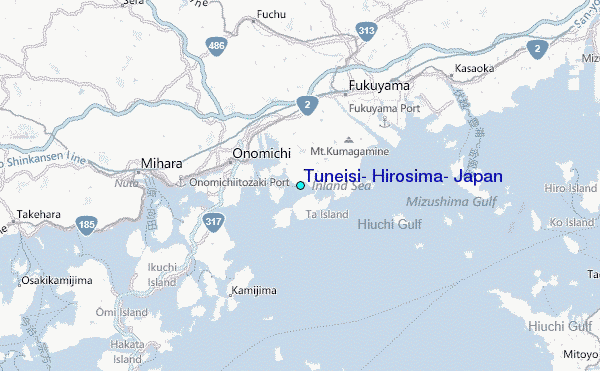 Tuneisi, Hirosima, Japan Tide Station Location Map