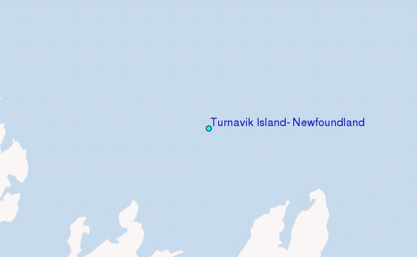 Turnavik Island, Newfoundland Tide Station Location Map