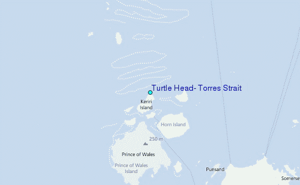 Turtle Head, Torres Strait Tide Station Location Map