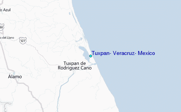 Tuxpan, Veracruz, Mexico Tide Station Location Map