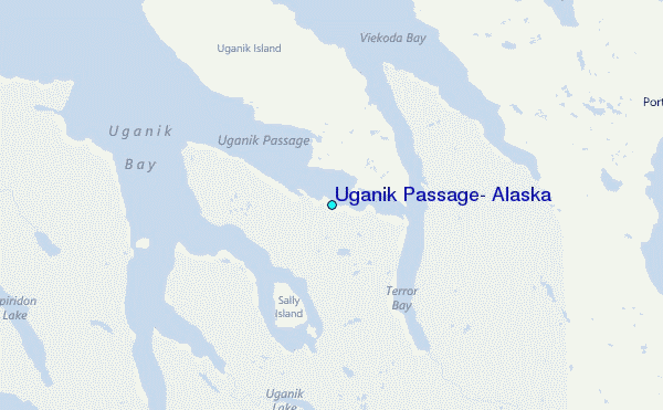 Uganik Passage, Alaska Tide Station Location Map