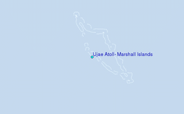 Ujae Atoll, Marshall Islands Tide Station Location Map