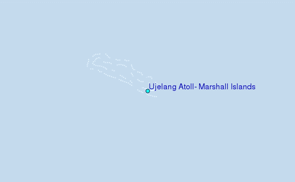 Ujelang Atoll, Marshall Islands Tide Station Location Map