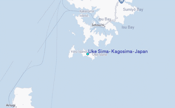 Uke Sima, Kagosima, Japan Tide Station Location Map