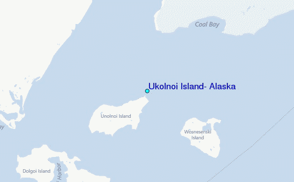 Ukolnoi Island, Alaska Tide Station Location Map