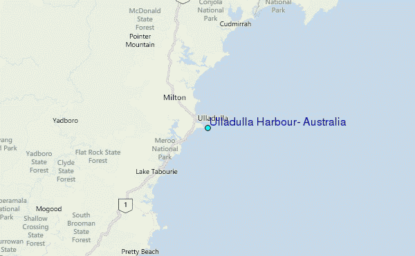 Ulladulla Harbour, Australia Tide Station Location Map