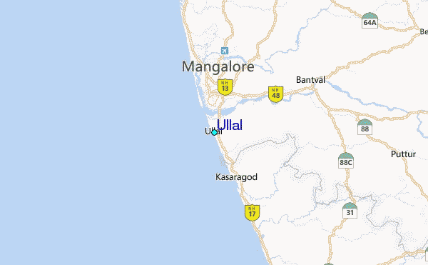 Ullal Tide Station Location Map