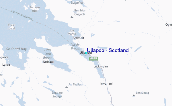 Ullapool, Scotland Tide Station Location Map