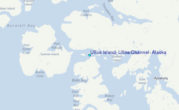 Ulloa Island, Ulloa Channel, Alaska Tide Station Location Map