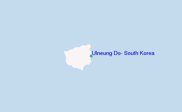 Ulneung Do, South Korea Tide Station Location Map