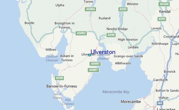 Ulverston Tide Station Location Map