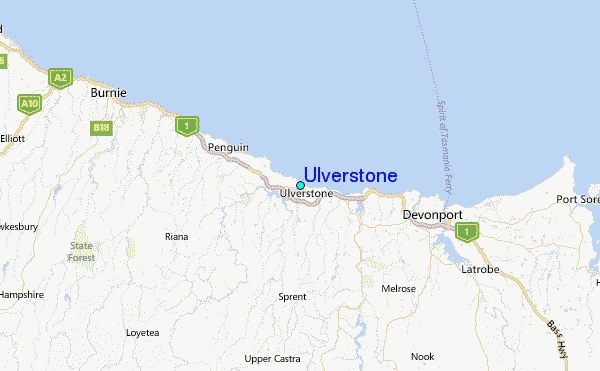 Ulverstone Tide Station Location Map