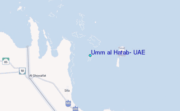 Umm al Hatab, U.A.E. Tide Station Location Map