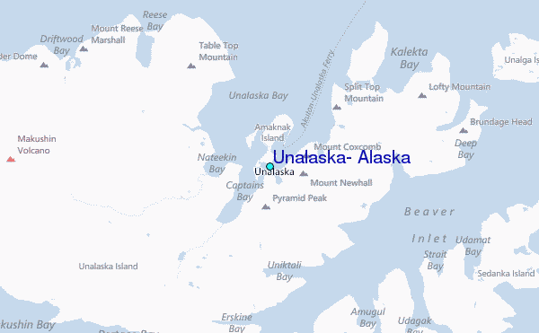 Unalaska, Alaska Tide Station Location Map