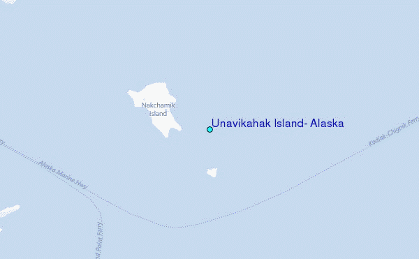 Unavikahak Island, Alaska Tide Station Location Map