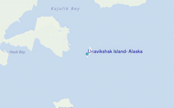 Unavikshak Island, Alaska Tide Station Location Map
