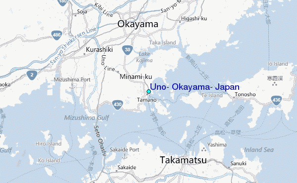 Uno, Okayama, Japan Tide Station Location Map