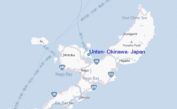 Unten, Okinawa, Japan Tide Station Location Map