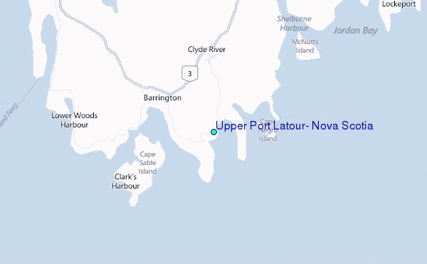 Upper Port Latour, Nova Scotia Tide Station Location Map