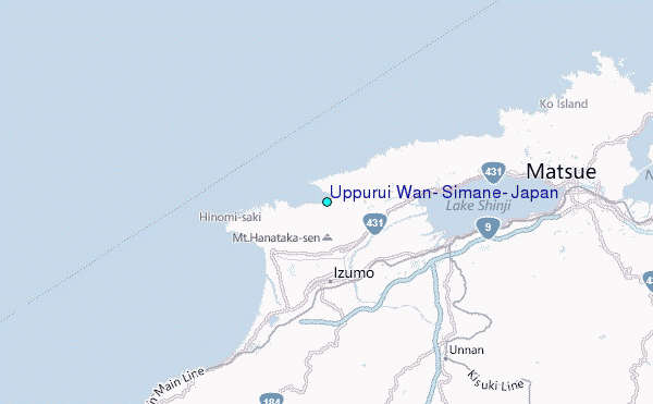 Uppurui Wan, Simane, Japan Tide Station Location Map