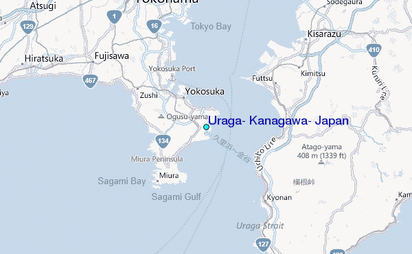 Uraga, Kanagawa, Japan Tide Station Location Map