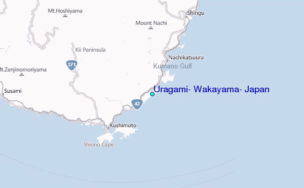 Uragami, Wakayama, Japan Tide Station Location Map
