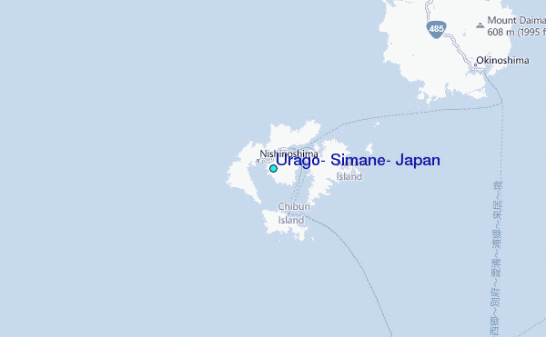 Urago, Simane, Japan Tide Station Location Map