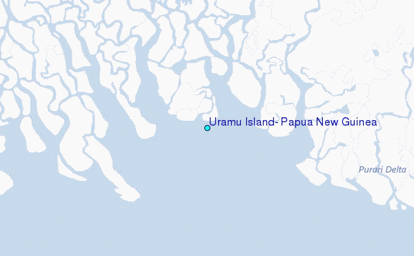 Uramu Island, Papua New Guinea Tide Station Location Map