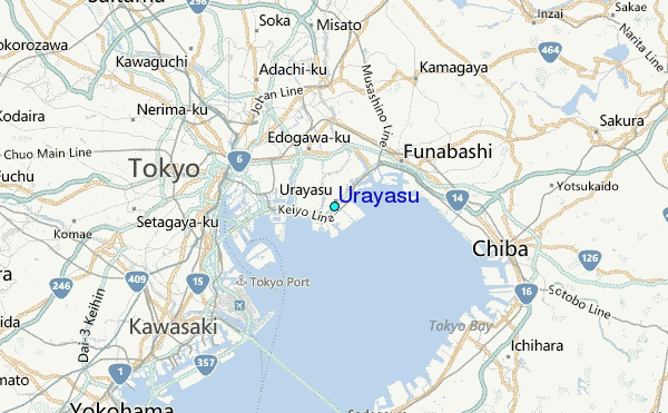 Urayasu Tide Station Location Map