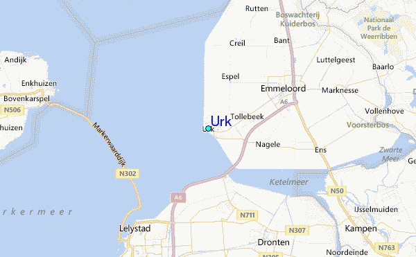 Urk Tide Station Location Map