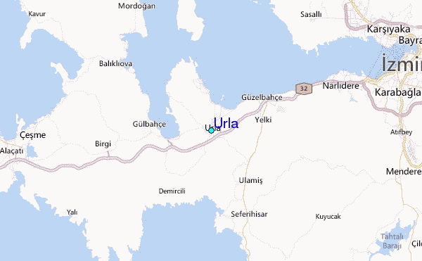 Urla Tide Station Location Map