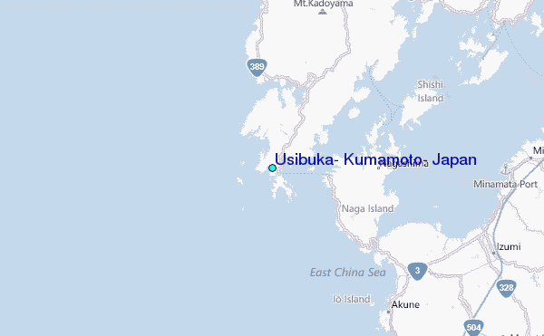 Usibuka, Kumamoto, Japan Tide Station Location Map