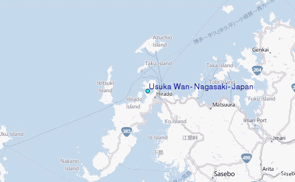 Usuka Wan, Nagasaki, Japan Tide Station Location Map