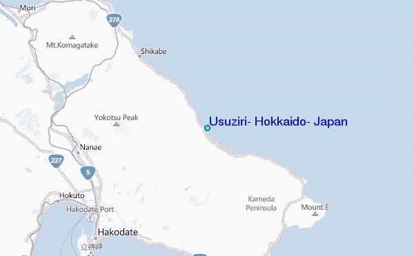 Usuziri, Hokkaido, Japan Tide Station Location Map