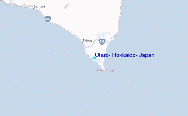 Utaro, Hokkaido, Japan Tide Station Location Map