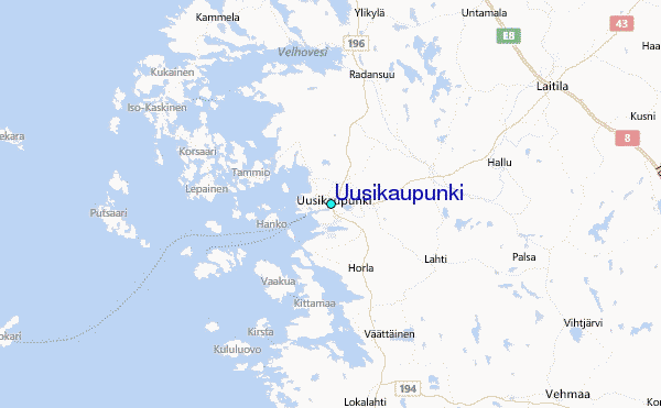 Uusikaupunki Tide Station Location Map