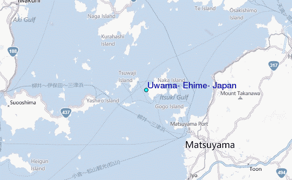 Uwama, Ehime, Japan Tide Station Location Map