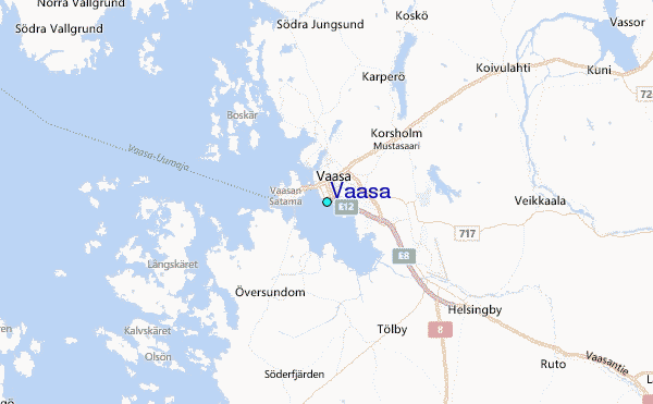Vaasa Tide Station Location Map