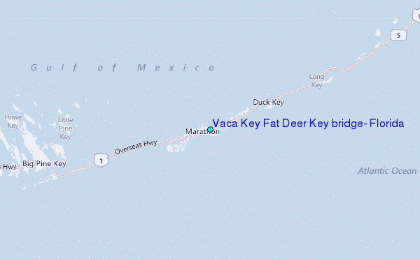 Vaca Key Fat Deer Key bridge, Florida Tide Station Location Map