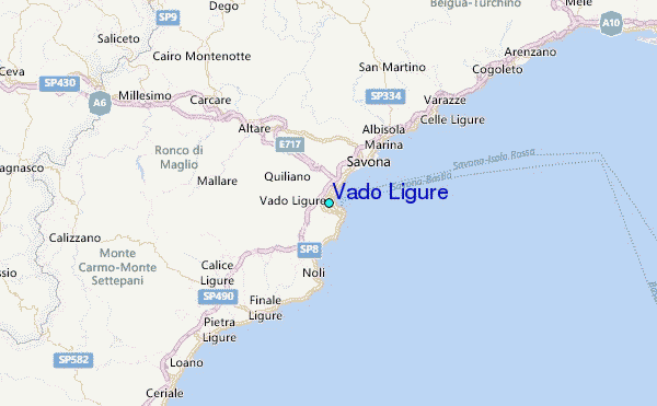 Vado Ligure Tide Station Location Map