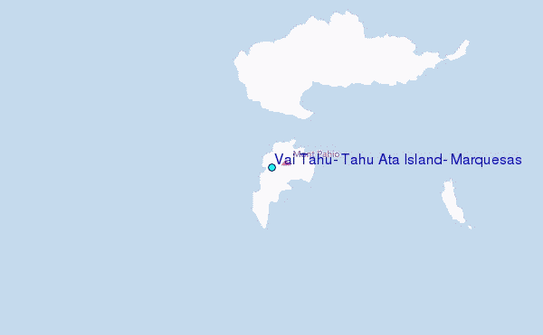 Vai Tahu, Tahu Ata Island, Marquesas Tide Station Location Map
