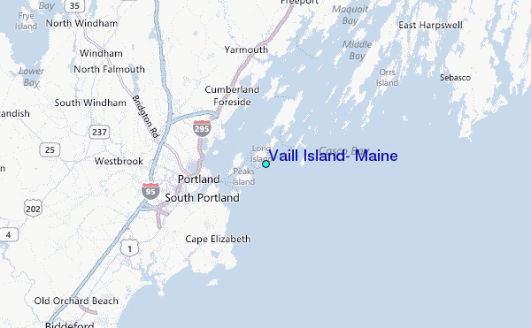 Vaill Island, Maine Tide Station Location Map