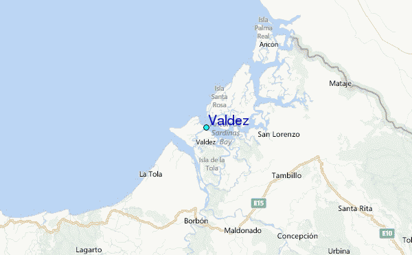 Valdez Tide Station Location Map