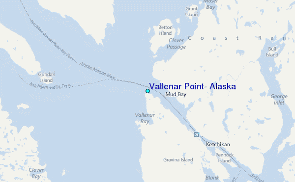Vallenar Point, Alaska Tide Station Location Map