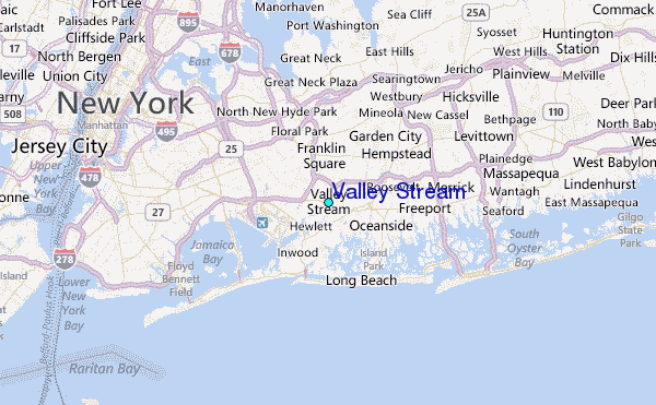 Valley Stream Tide Station Location Map