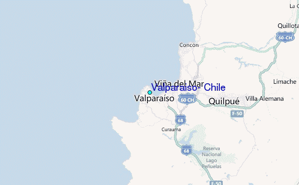 Valparaiso, Chile Tide Station Location Map